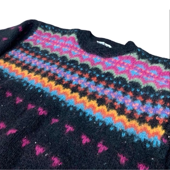 Vintage Handknit Wool Sweater Size M - Picture 3 of 6